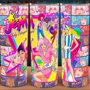 Jem and the Holograms Truly Outrageous Classic Cartoon Tumbler 20oz